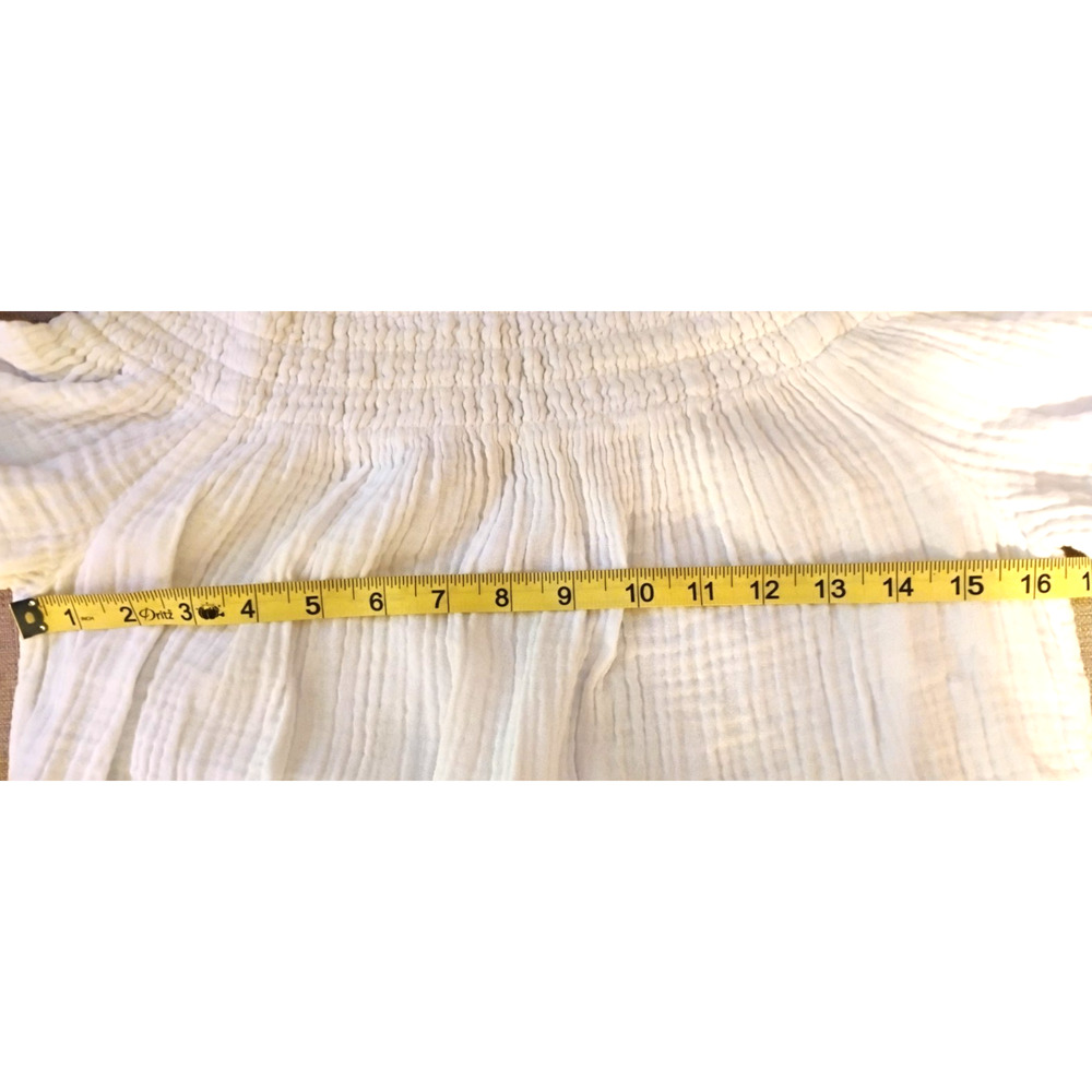 Michael Stars Gauze Off Shoulder Top Flowy Boho Festival Made USA Small - Picture 10 of 13